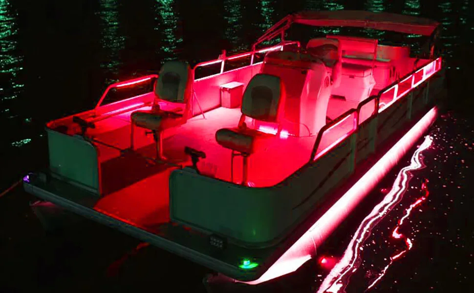 High Quality Waterproof Pontoon Boat Light, Marine Led Light Strip for Duck Jon Bass Boat Sailboat Kayak Flex Lighting