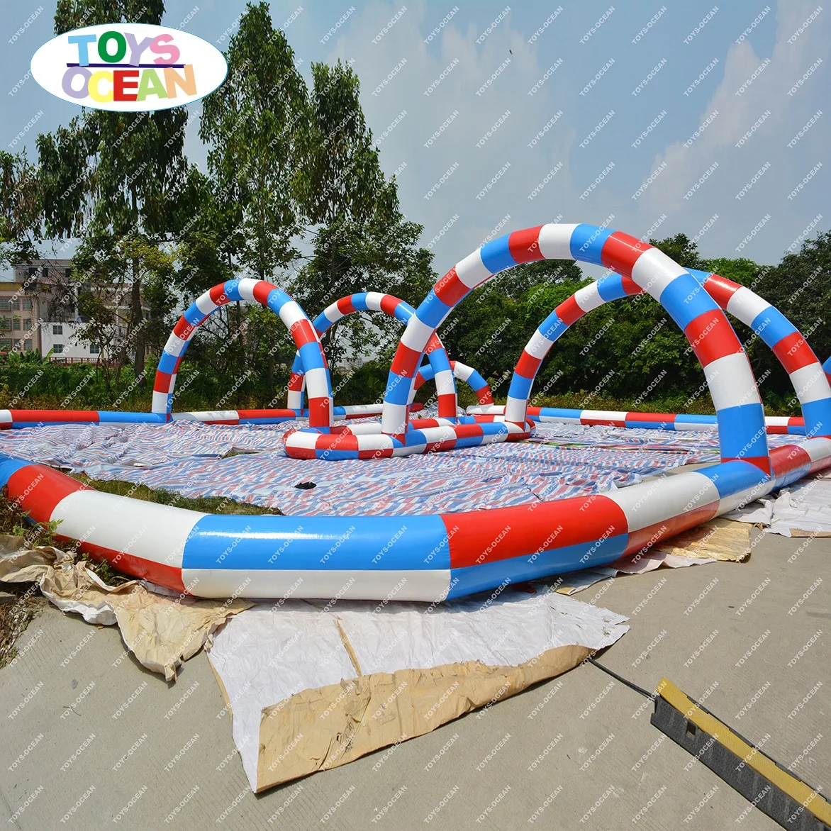 Inflatable Racking Track  Inflatable Race Track Go Kart Racing