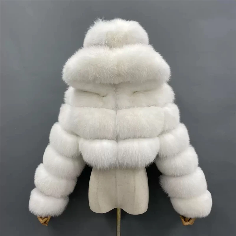 2021 Winter new style Fashion short real fox and natural raccoon fur Jacket Vest fur coat  for women