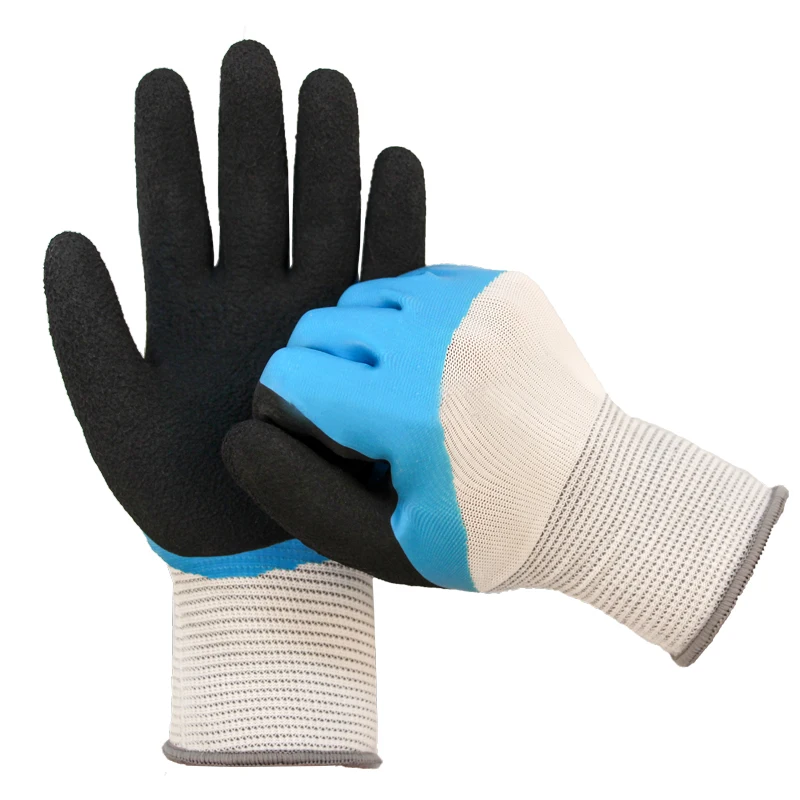 China Supplier Cotton Or Polyester Knit Anti-static Latex Coating Working safety Gloves for household