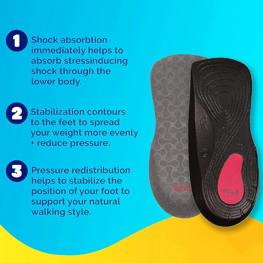 Orthotic Insole Knee to Heel Pain Relief Orthotic Insoles for Flat Feet, Orthopedic Insoles for Women Men, Shoe Inserts