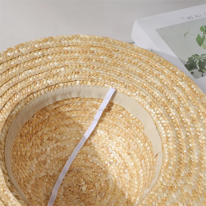 Wholesale Straw Hats for Adults Children Anime Cosplay Paper Straw Sun hat with Red Ribbon UPF 50+ Outdoors Beach Cap