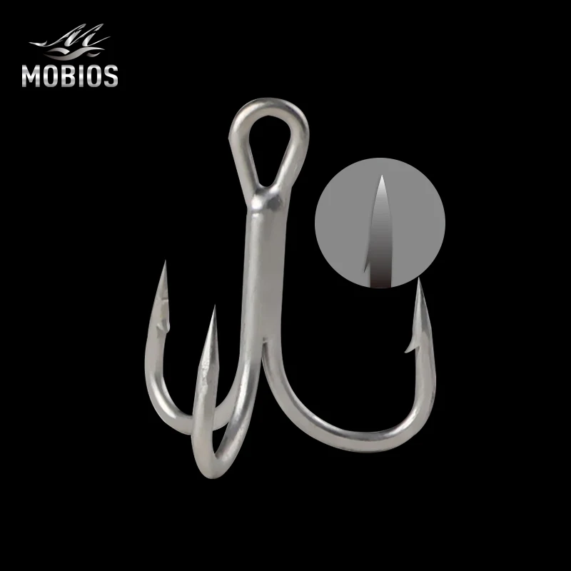 
 Тройной рыболовный крючок MOBIOS, 14 # - 6/0 #, оптовая продажа, 1X 2X 3X 4X 5X, многофункциональный нержавеющий крючок из углеродистой стали HW808  