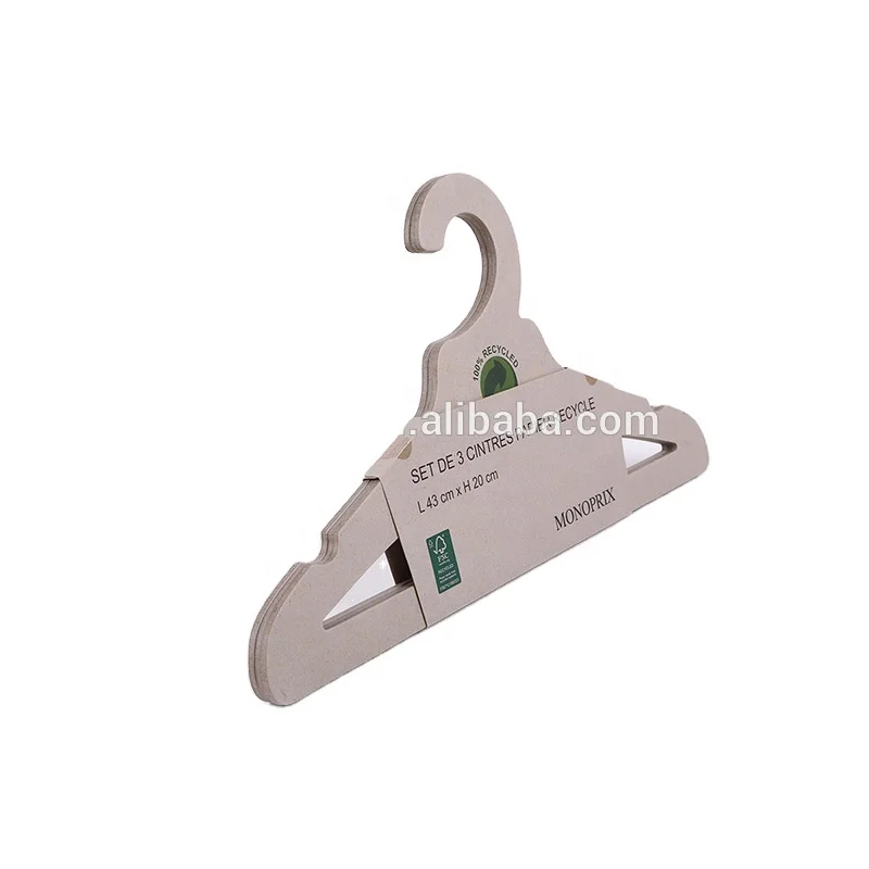 FSC recycled paper  40cm strong cardboard adult bottom hanger for coat display