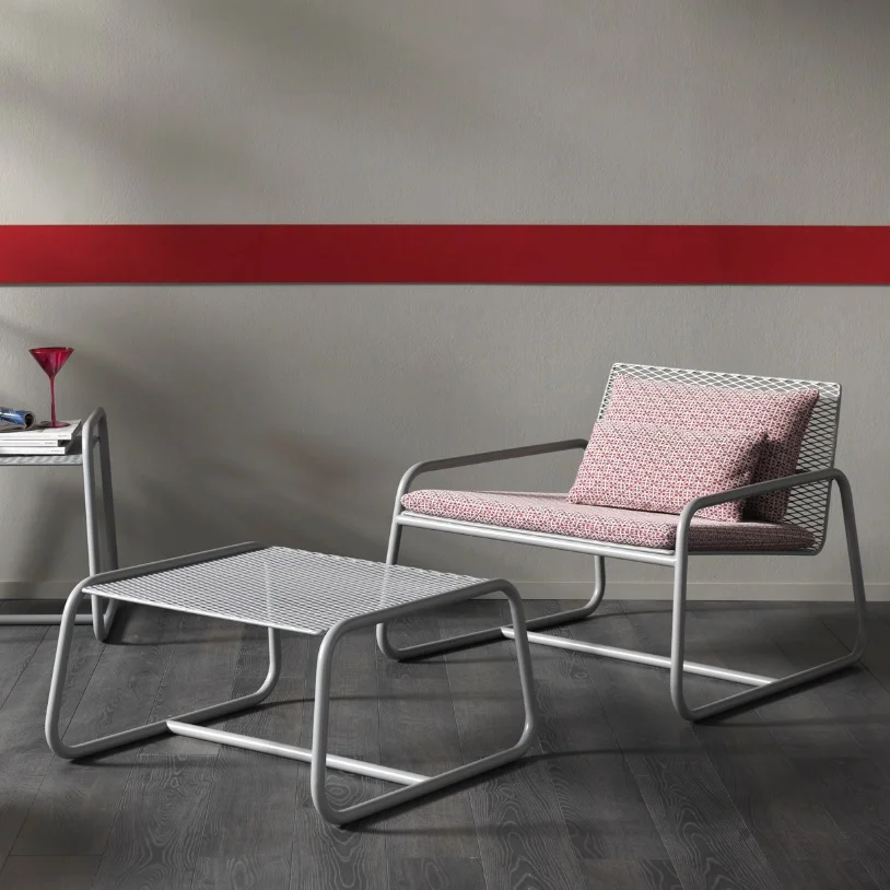 Nordic Style Hot-selling Lolita Rectangular Metal Garden Side Table For Outdoor Furniture