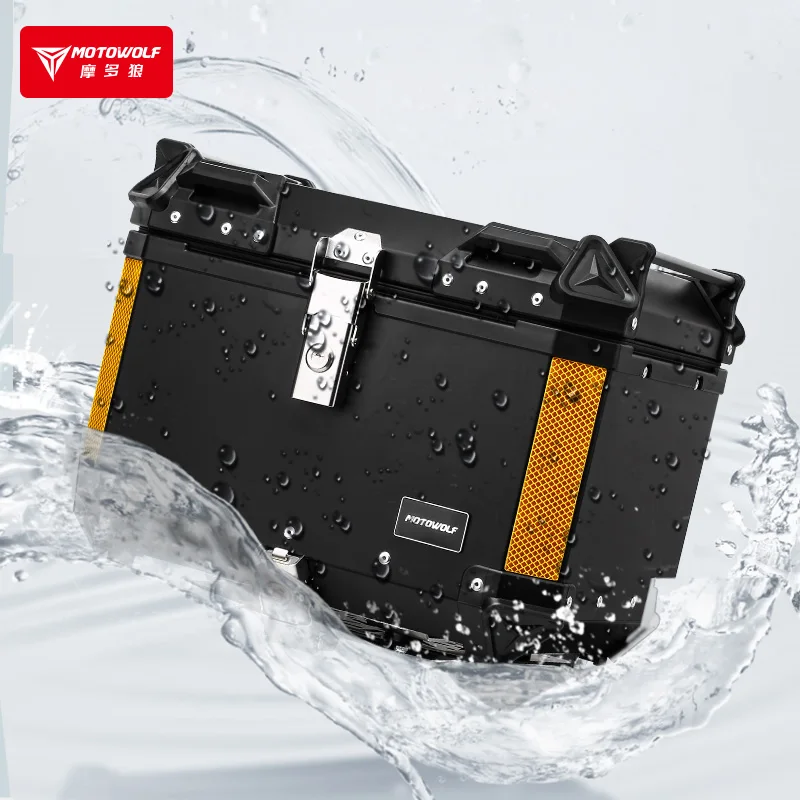 35L45L50L high-quality and durable aluminum alloy large-capacity motorcycle trunk with backrest