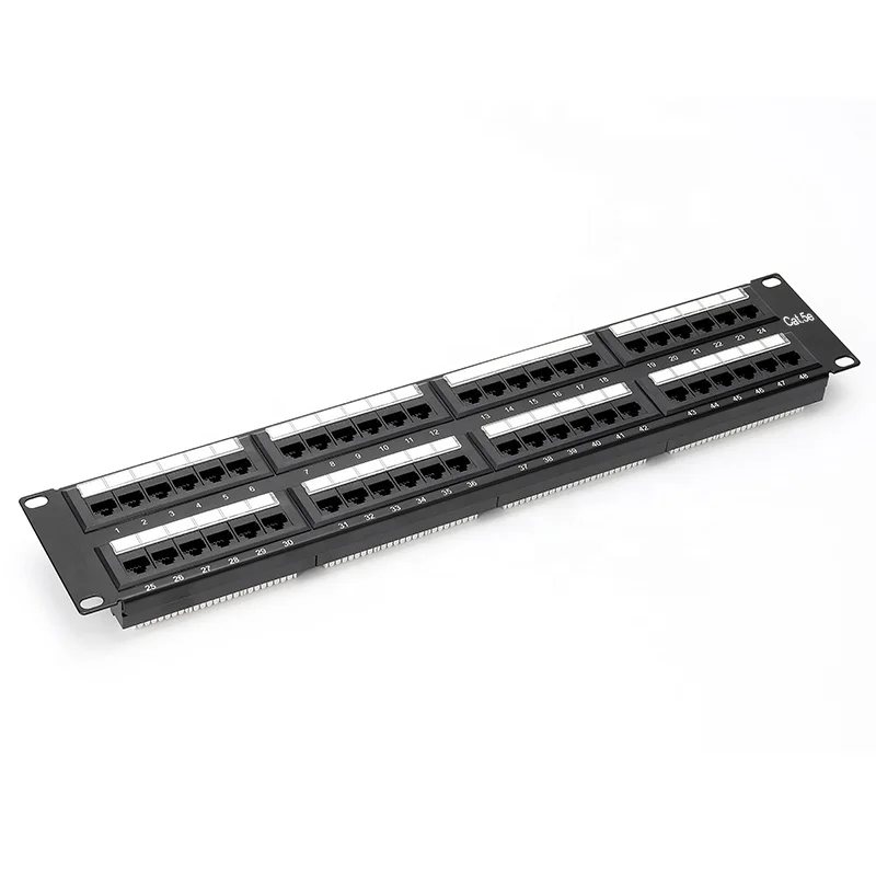 UTP Double USE End Type RJ45 CAT5E Keystone 48 Port Patch Panel