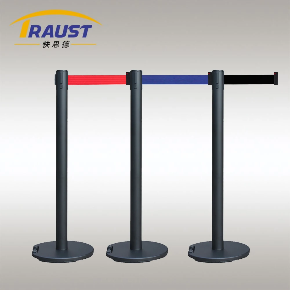 Traust museum station theater custom line stainless steel q manager queue stand barrier post stanchions rope product for sale