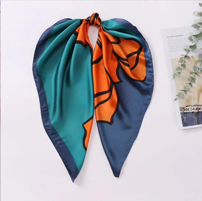 Luxury Decorative Scarf Shawl 70*70cm Neckerchief Silk Square Satin Scarves