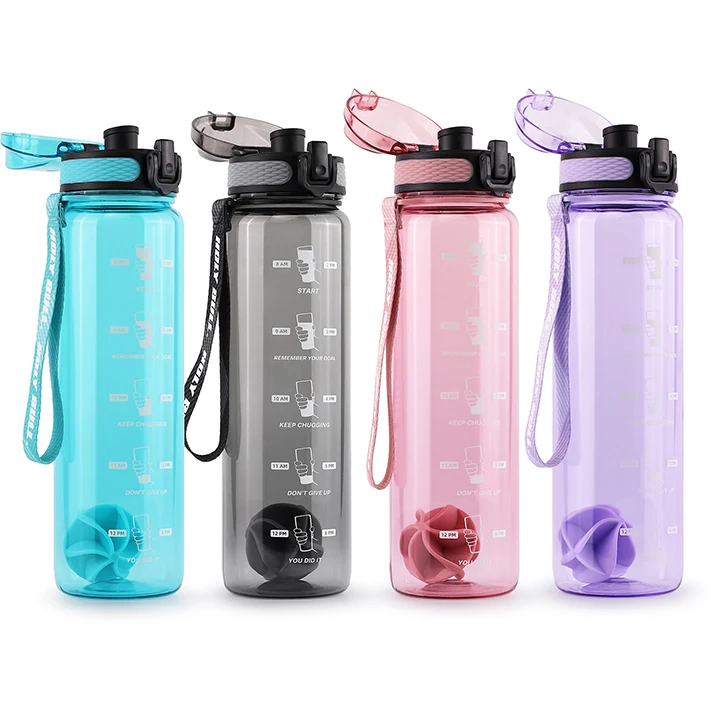 Holy Bull Manufacturers Fitness Bottle motivational Bottle New Protein Shaker 1 Liter Water Bottle for Outdoor Sports and Gym