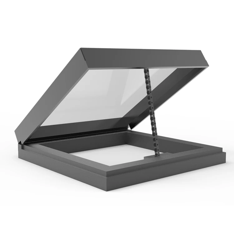 Custom skylight window Aluminum alloy Chain motor sunroof electric roof skylight for The basement