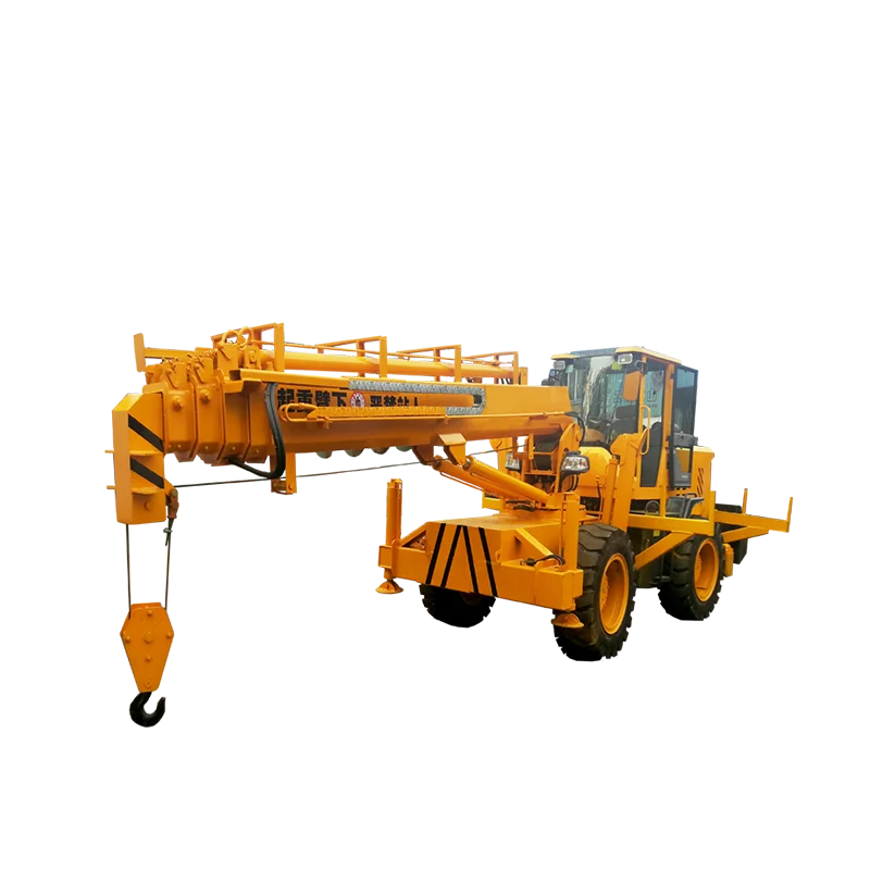 Hydraulic engine Arm double hydraulic cylinder crane with auger drill