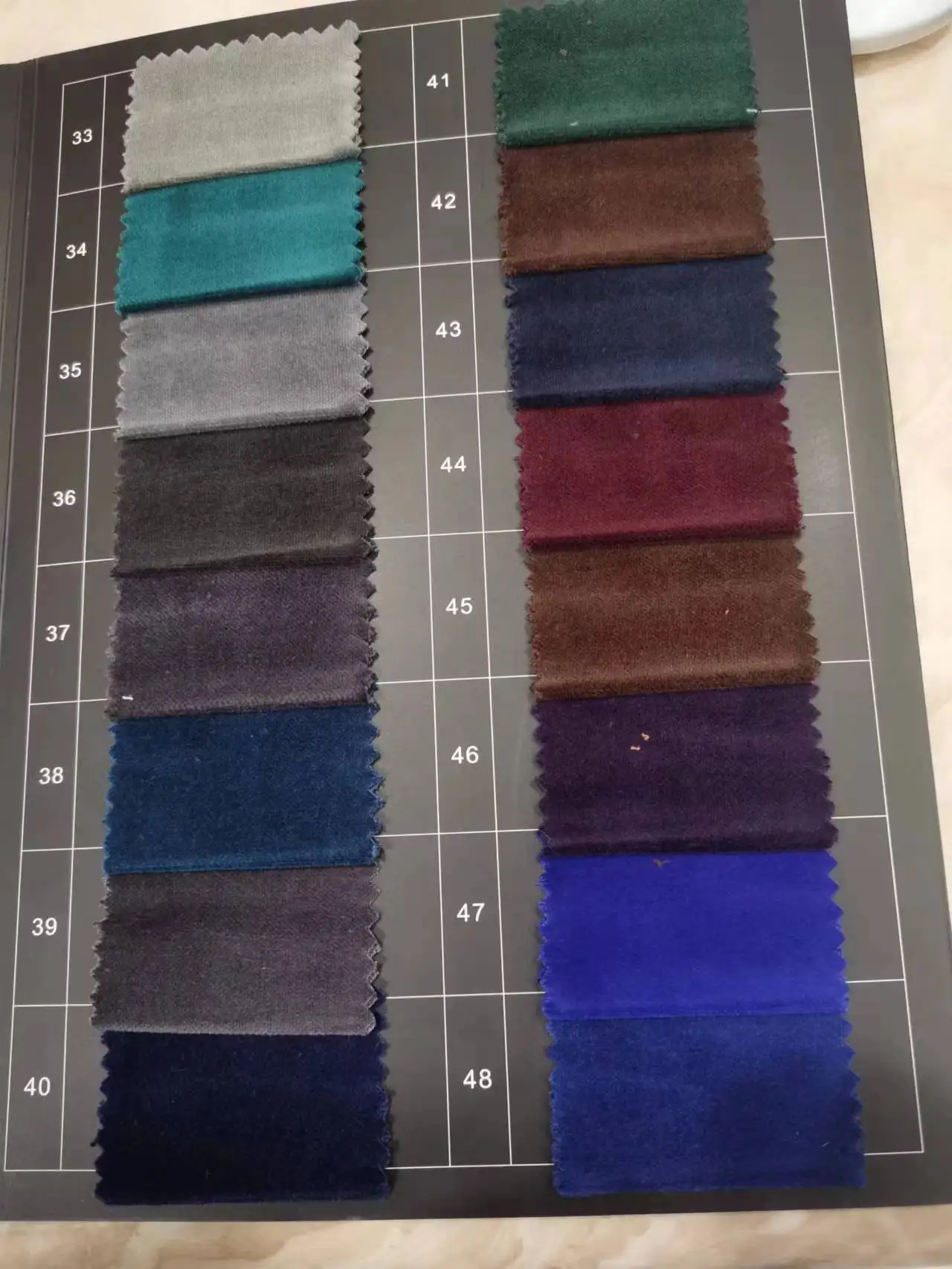 ready to ship 100% cotton velvet upholstery fabric 9684 in  white/orange/red/blue black cotton velvet cushion cover velvet