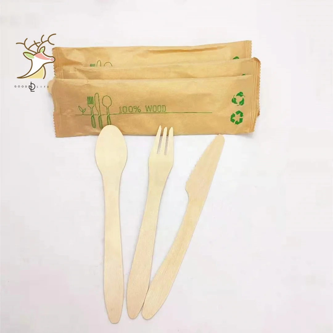 Wholesale Compostable Disposable Wooden Biodegradable Cutlery