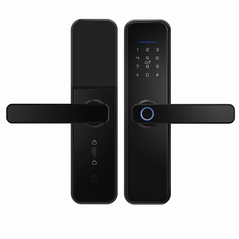 TUYA VVX5 Waterproof Tuya WiFi App Smart Door Lock Biometric lock fingerprint door handle Digital Keyless lock