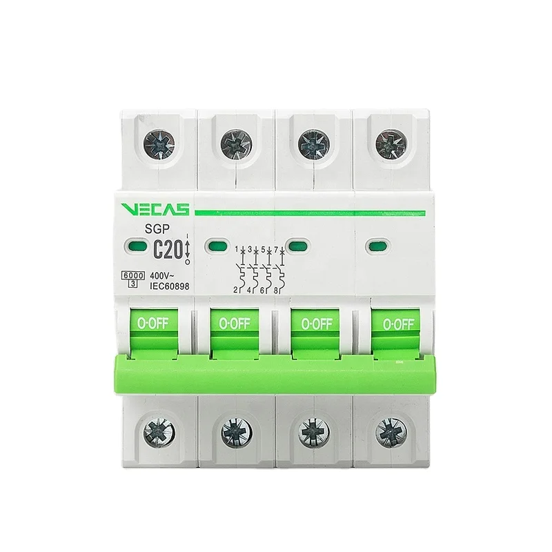 ac dc dz47 mini electrical breakers mcb  price 1P 2P 3P 4P 220V 240V 16A 20A 25A 32A 40A 50A 63A 6ka miniature circuit breaker