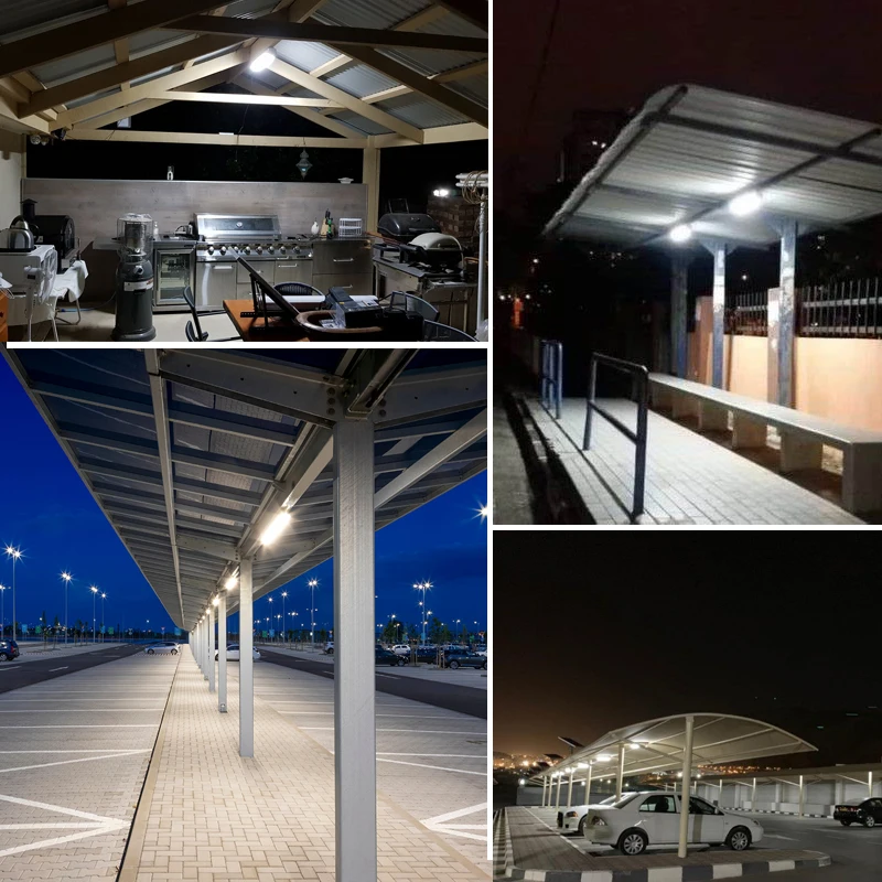 solar batten light carport  bus station yard led tube light outdoor Indoor IP65 Waterproof solar tube light kit