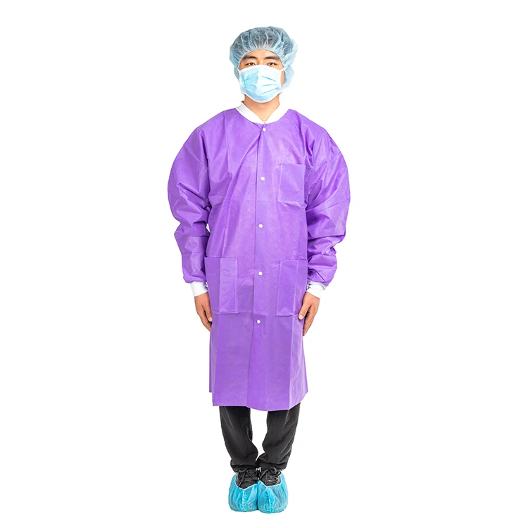 
In-stock Anti Static Sms Disposable Lab Coat Aprons Wholesale for Adults 