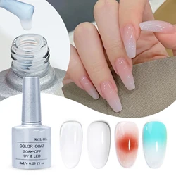 2022 Popular colors gel nail egg white clear milk universal smudge honey girl bulk uv gel nail