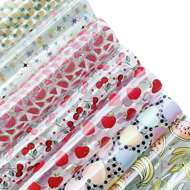 Custom 18*53 Inch Printed Clear Jelly Vinyl TPU Clear Craft Vinyl TPU Printed Clear Vinyl