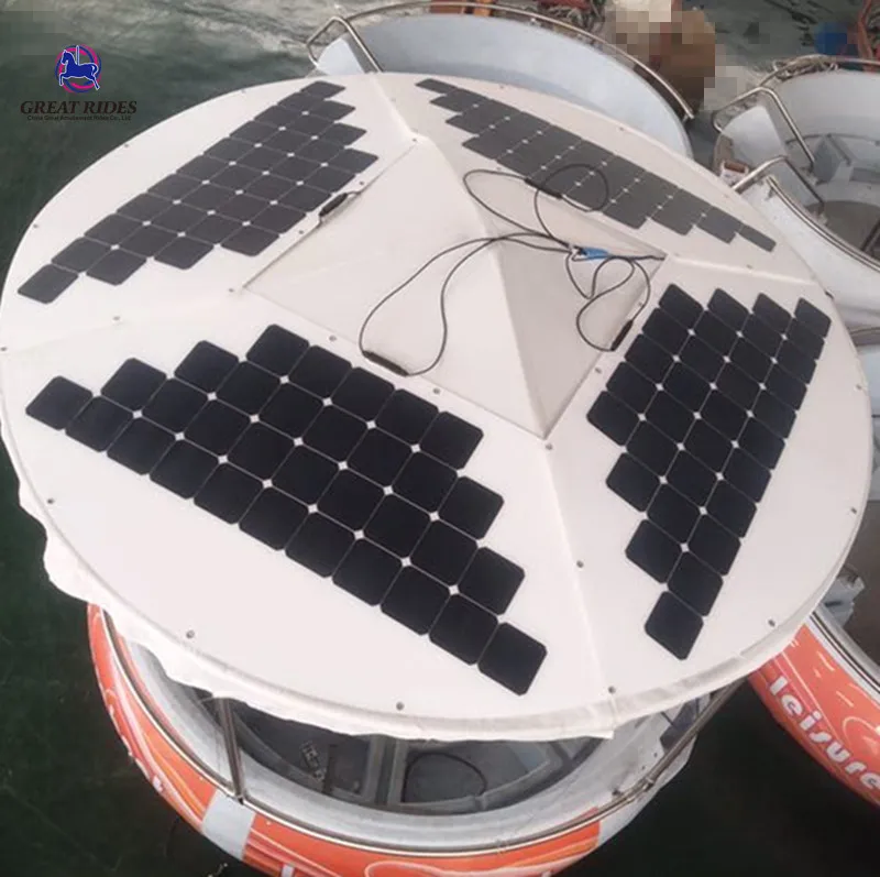 
CE certificated customized 500w solar panel sault water donut BBQ boat grill barbecue restaurant boat 