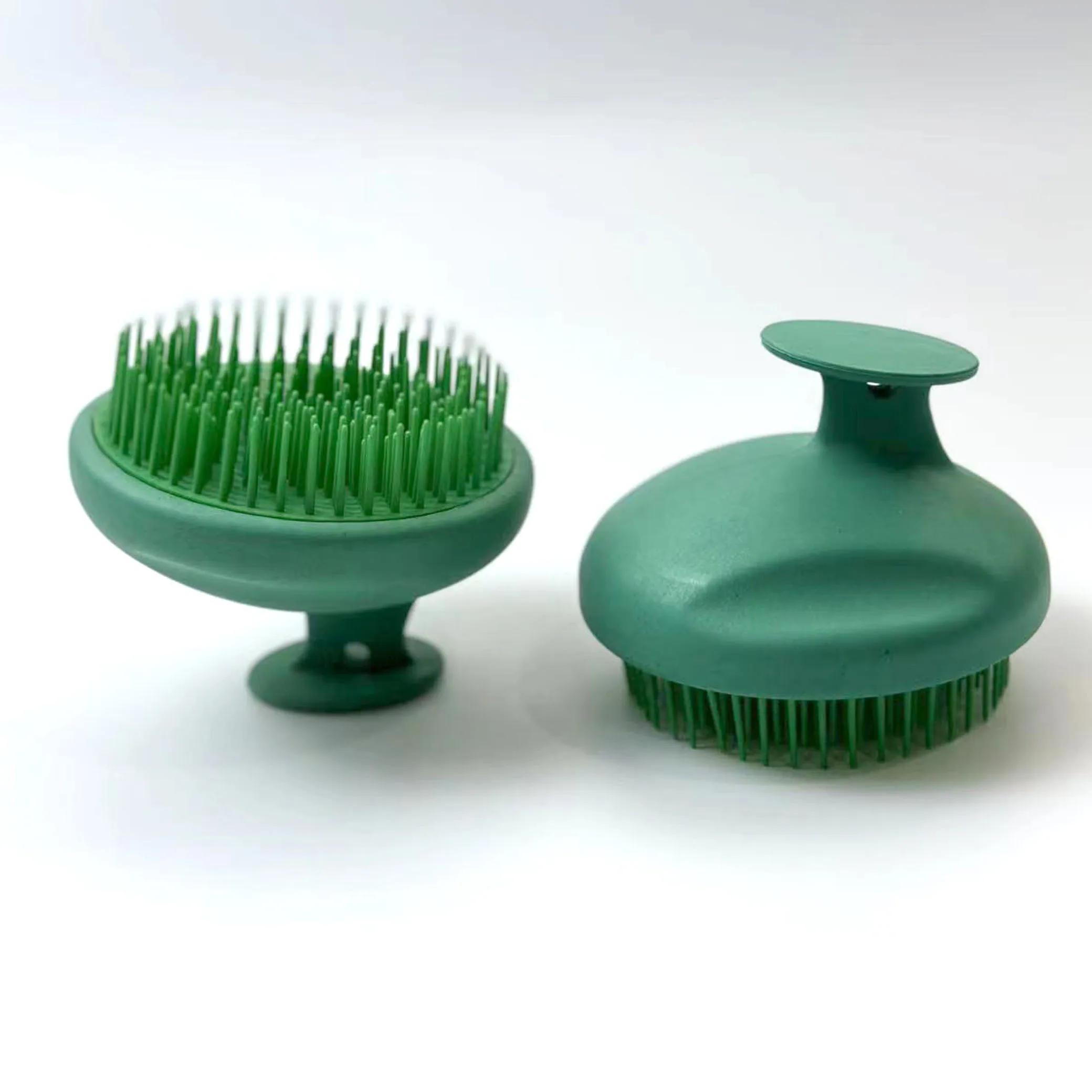 Popular Custom Logo  Biodegradable Wheat Straw Soft Silicone Teeth Head Massage Shampoo Brush