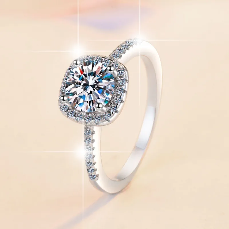Fine Jewelry Couple engagement gift S925 sterling silver 2 carat VVs1 Moissanite diamond wedding Engagement ring