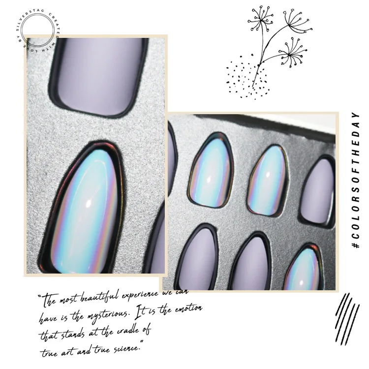 24 pieces of finished nail patch gift box with pointed head wearing nail piece removable bridal false nail