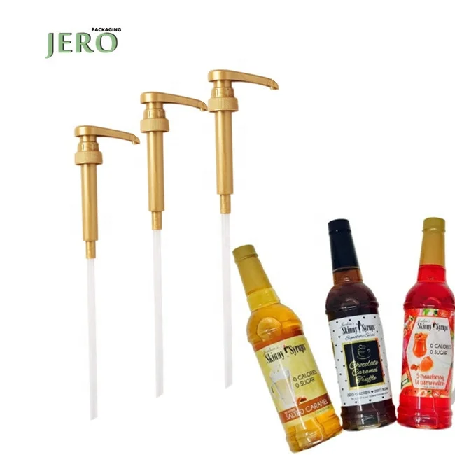 Wholesale 5ml 8ml 10ml  Chocolate Coffee Sugar Syrup Pump Food Grade Syrup Bottle Pump 28/400 28/410 28mm Syrup Pump