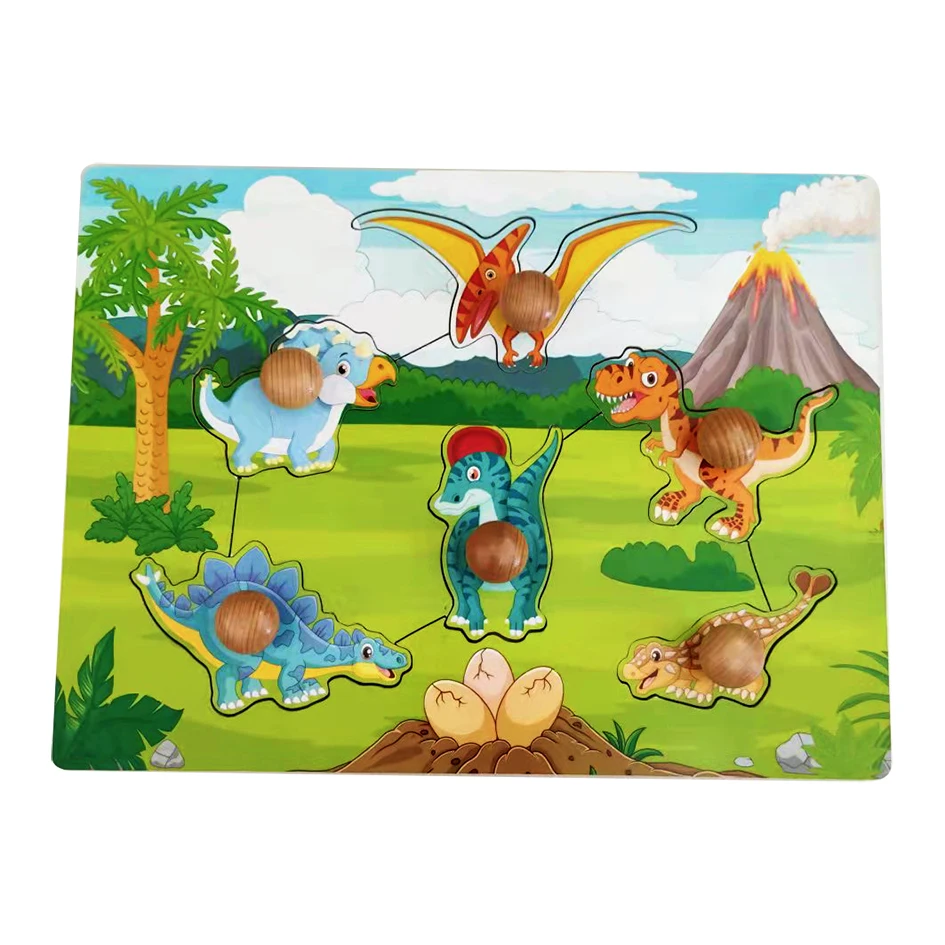 Wooden dinosaur puzzle