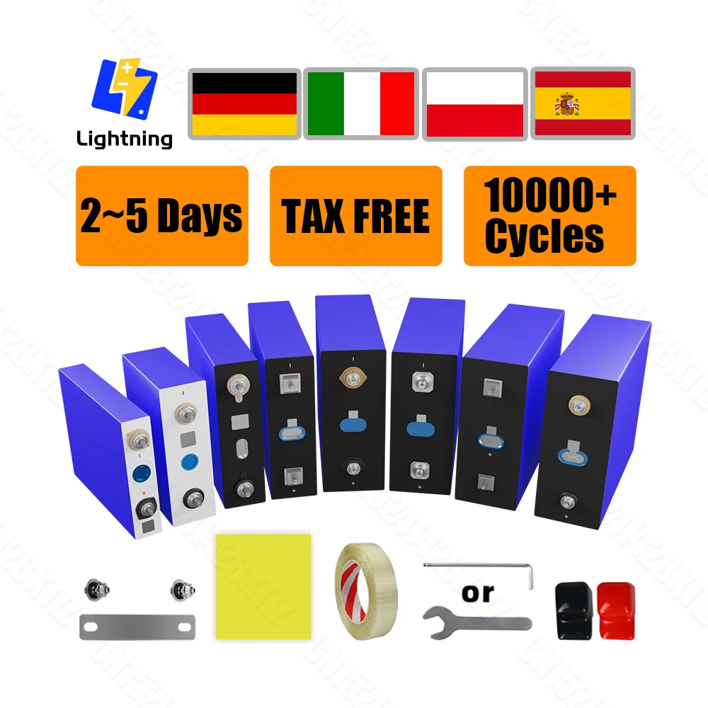 10000 Cycle 324Ah 340Ah LiFePO4 3.2V LFP 280Ah 320Ah 400Ah Akku Battery Cell for Farm Stores Factory Offices UPS Power Supply