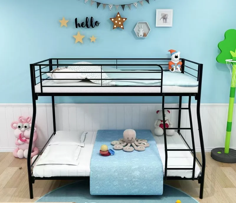 luxury silver bunk metal bed frame heavy duty double bunk bed metal iron double bed