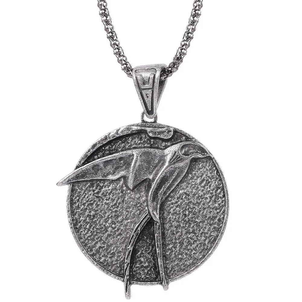 Games  Witcher 3 Surrounding Wolf Head Necklace Witcher Pendant necklace