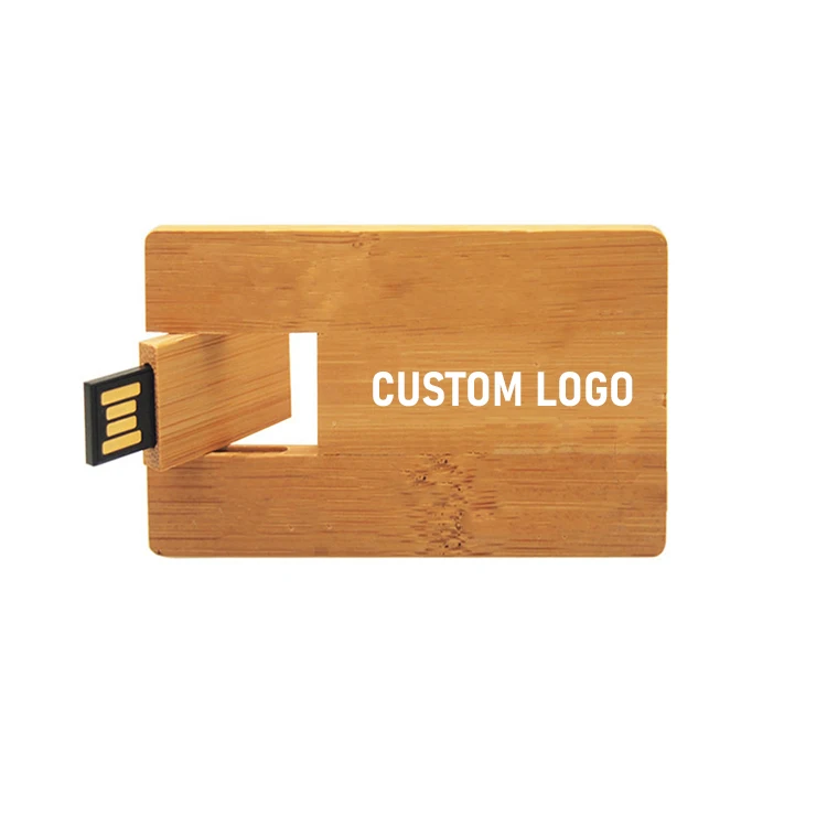 Custom 64GB 32GB 16GB 8GB 4GB 128MB Flash Drive Wooden Credit Card Usbs Key U Disk Memory Stick Wooden Business Card Flash Drive