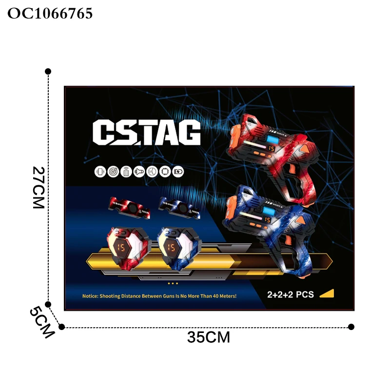 2pcs novelty electric interactive multiplayer game laser gun shooting with gun targets for kids shooting with with vest receiver