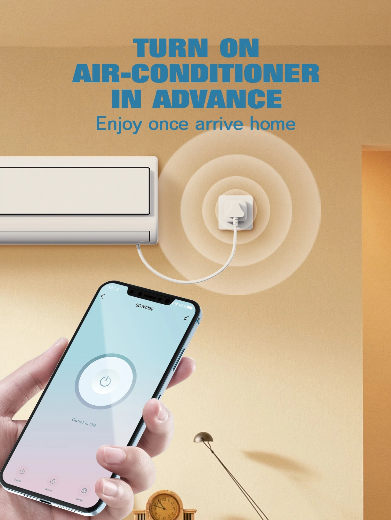 LDNIO SCW1050 2500W 10A  Conversion Tuya Socket Plug Wireless Control Wifi Smart Home Power Socket