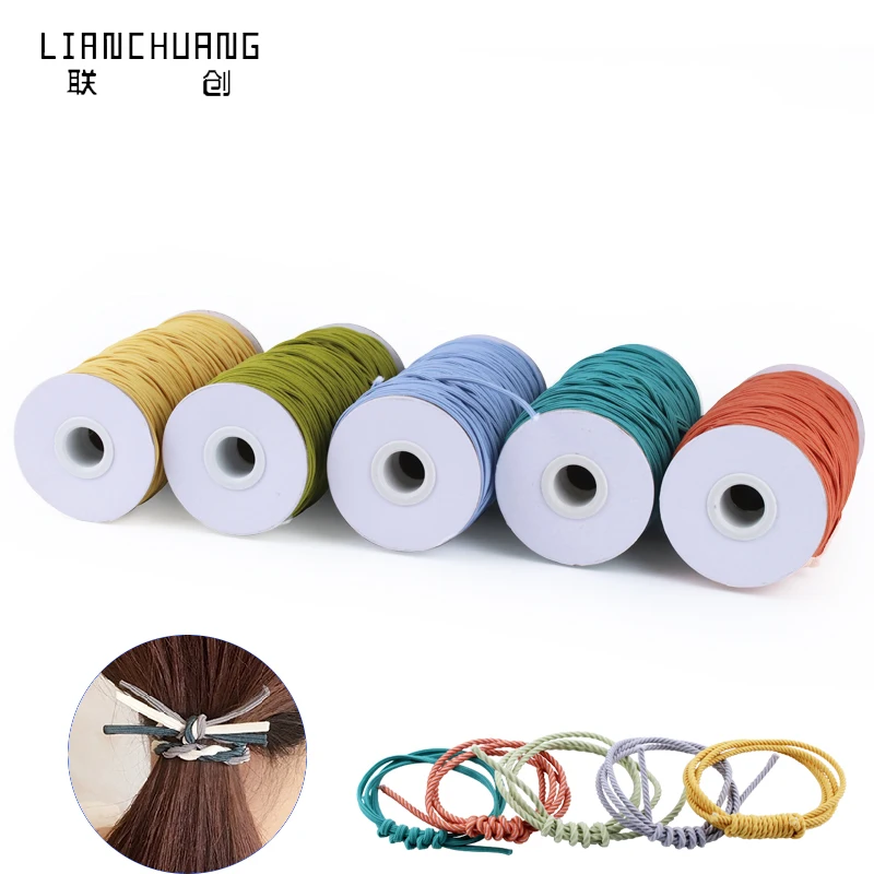 2mm 2.5mm  hair ties Elastic hair  Bands  Scrunchies Wholesale Custom Elastic Hair Band Elastic Cord Scrunchies
