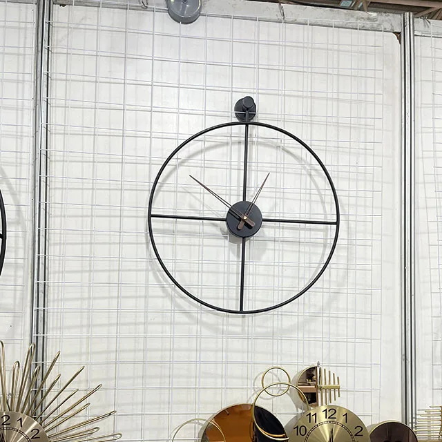 57*50cm Modern Simple Clock Iron Art Big Clock  for Living Room Wall Light Luxury Creative Silent Wall Clock home decor