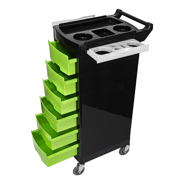 High Quality Beauty Salon Trolley Hairdressing Plastic Hair Beauty Cart Trolley Barber Furniture