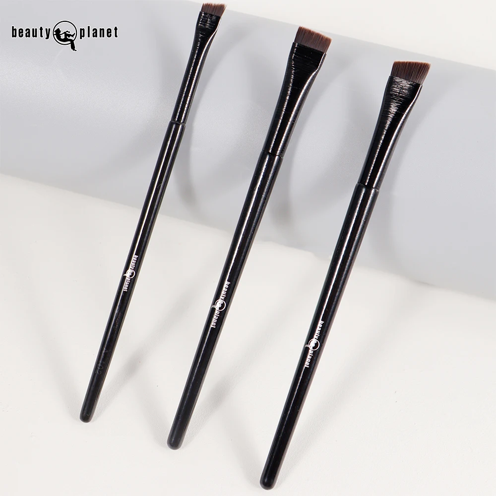 Beauty Planet Private Label Custom Angular Eye Tinit Precise Ultra Eyebrow Fine Angle Line Thin Flat Head Eyeliner Eyebrow Brush