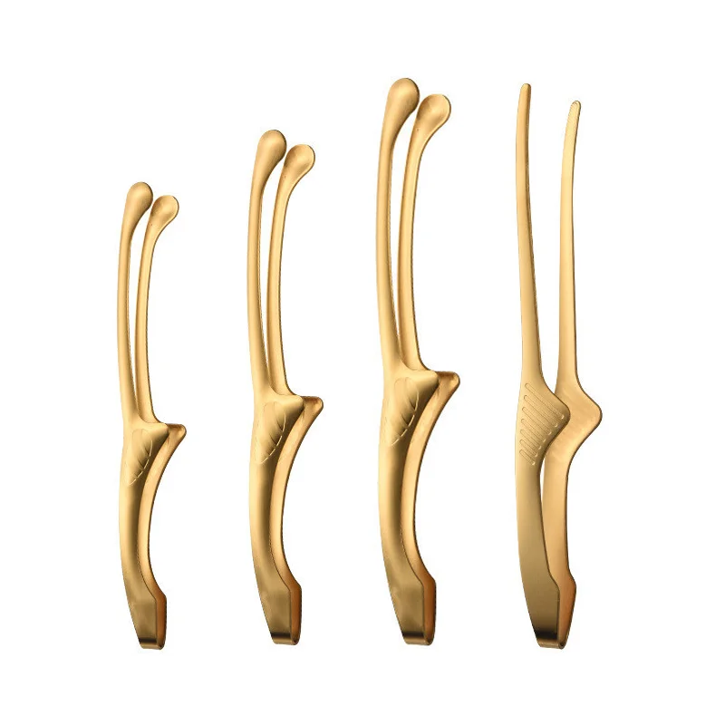 Stainless Steel Food Clip BBQ Tongs Kitchen Gadgets Salad Bread Cooking Food Serving Tongs