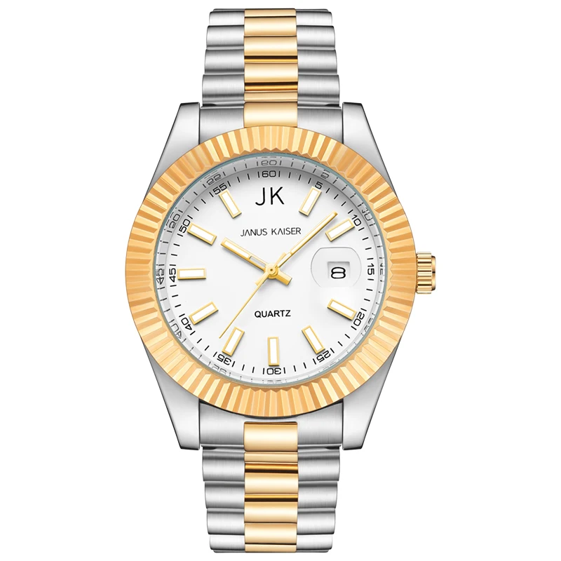 Janus Kaiser Brand Sports Waterproof Custom Mens Watch Top Stainless Steel Band Luxury Wrist Watch