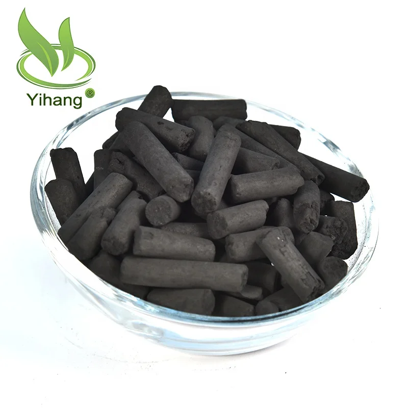 Yihang carbon Waste gas purification columnar Activated carbon Industry 1.5/2/3/4/6 mm pellet activated carbon