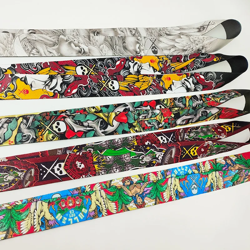 custom logo lanyard Neck Strap Sublimation Woven Neck Blank White Nylon Lanyards With Logo Custom Polyester Lanyard