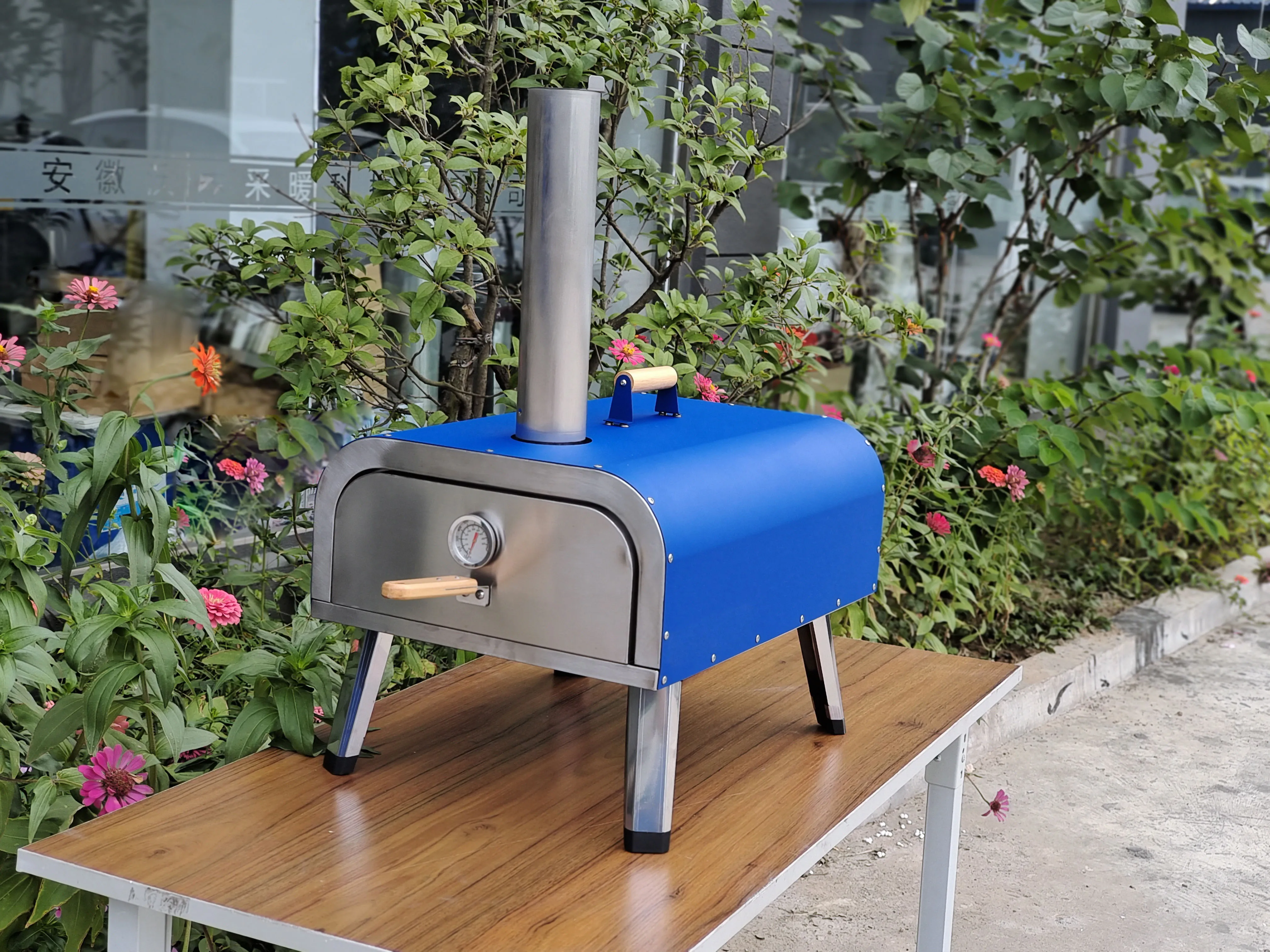 Hot !Good quality stainless steel outdoor pizza oven rotating portable pizza oven