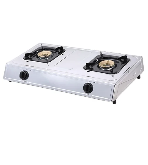 Stainless Steel  Top Double Burner Gas cooker