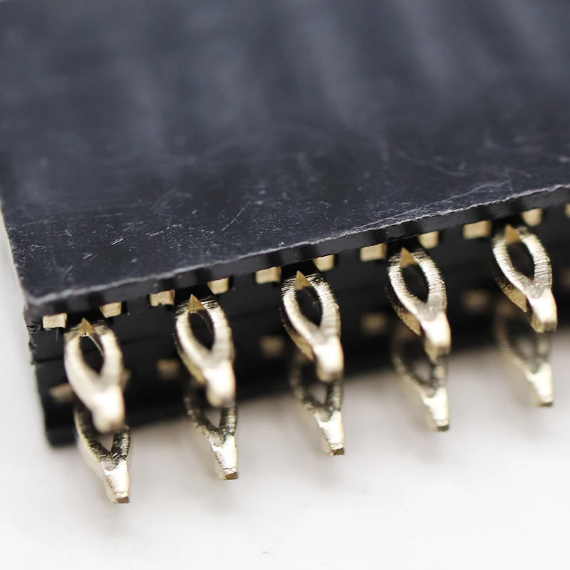 Factory sale direct 2.54mm pitch positions2~40pin Height 11.0MM double row female Y type socket female header straight connector