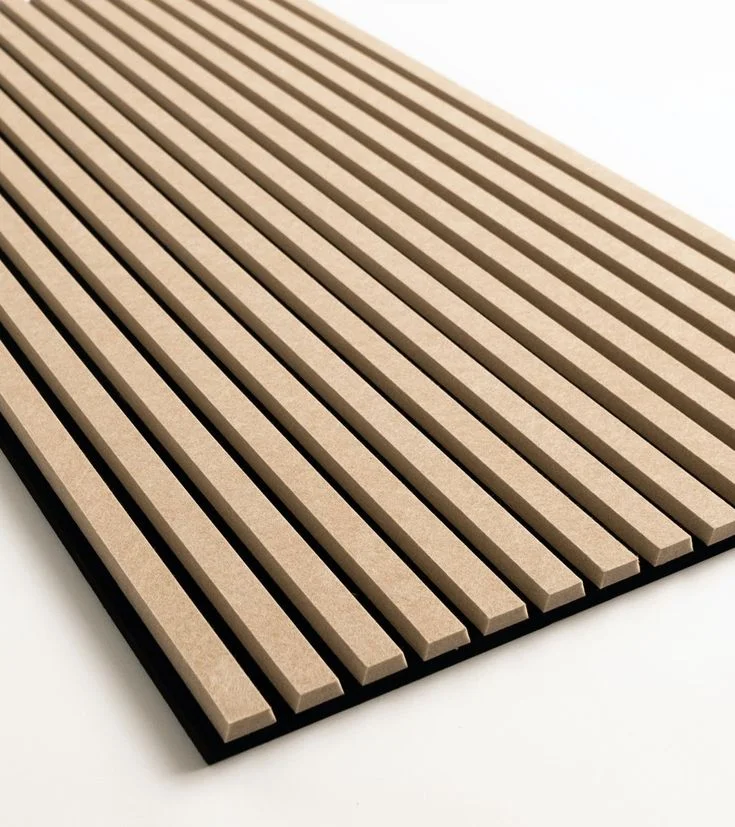 wholesale acoustic foam carb p2 grade nature oak/walnut/EV film profile imitating pvc wooden slats