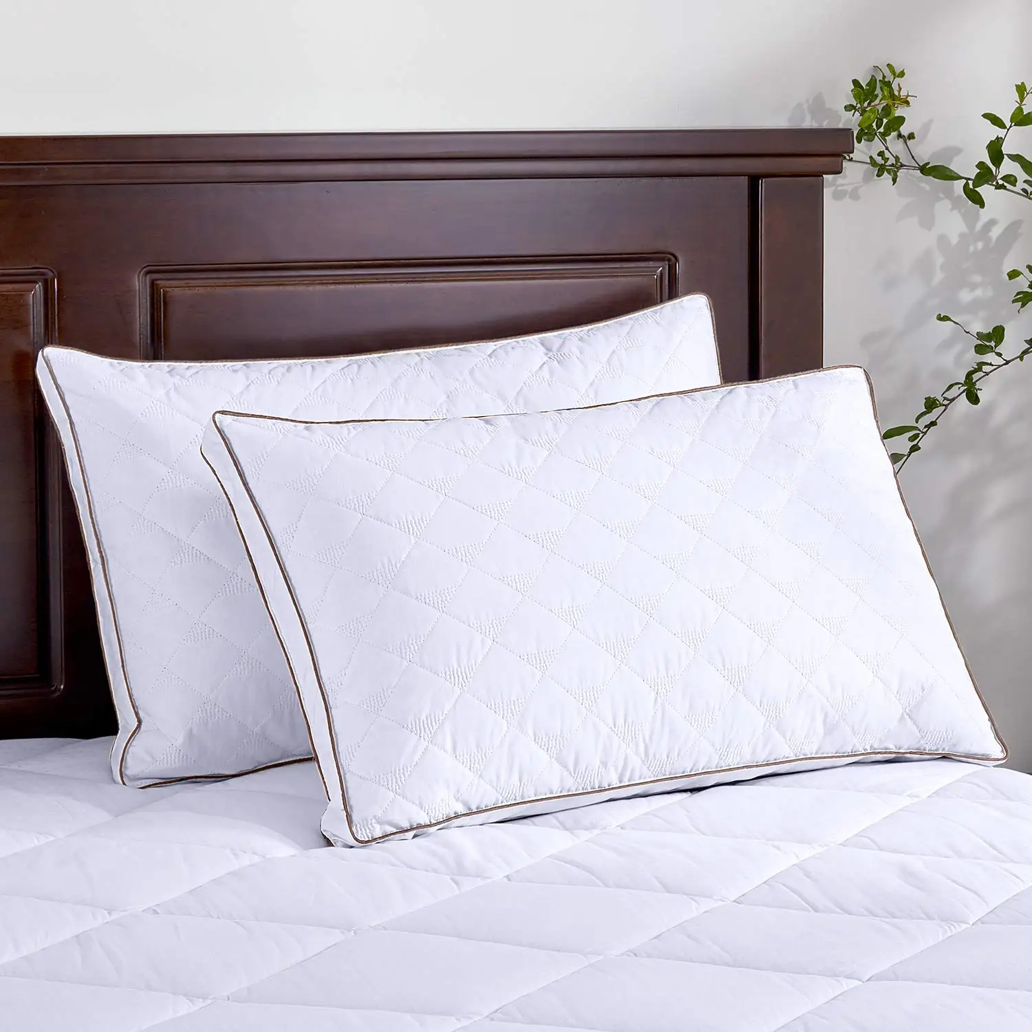 Hotel Down Pillow 100% Cotton Cover Downproof bed pillow Natural Goose Down Feather Pillows for Sleeping