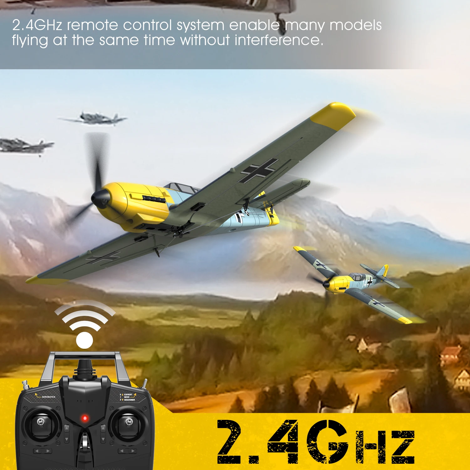 Volantex BF109 4-CH RC Airplane Park Flyer for Beginner with Gyro Stabilizer 761-11